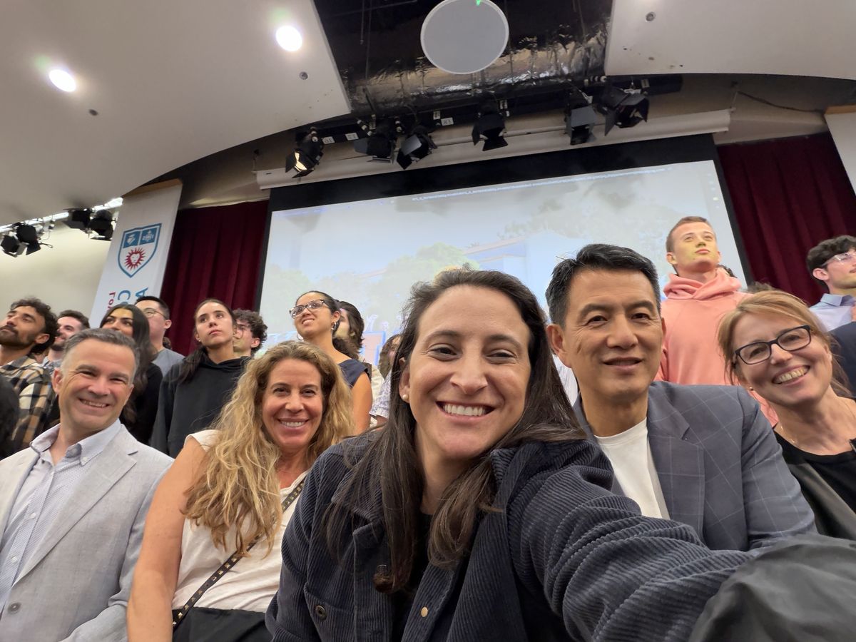 Taissa Maleh with judges and students at LMU
